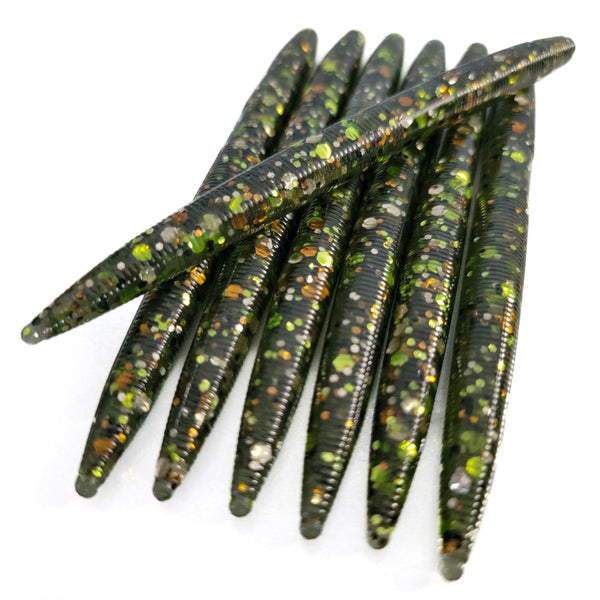 Camo 5" Stick Worm (7pk) - 99 Strikes Fishing Co