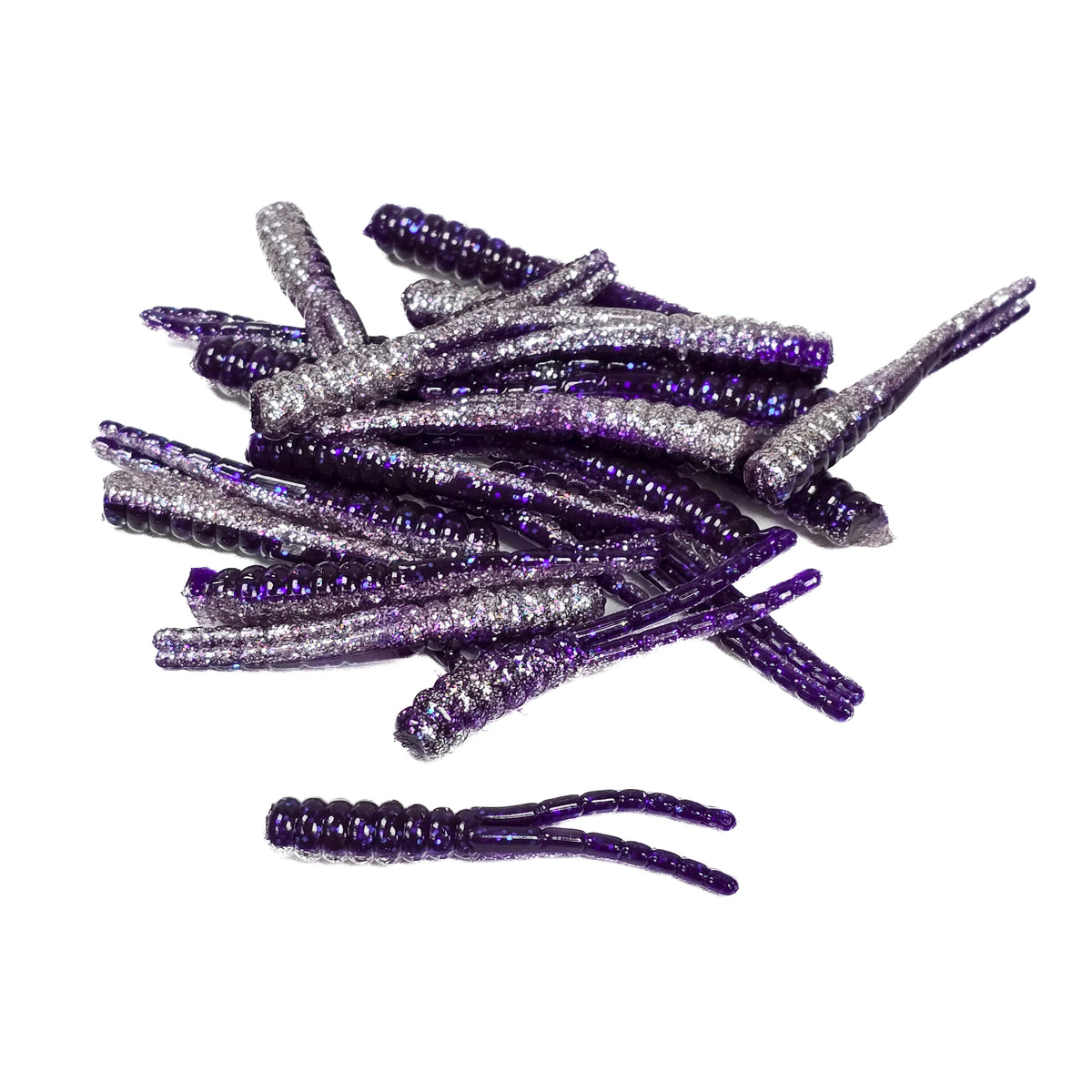 Purple Jazz 2" Split Straight Tail Grub (20pk)