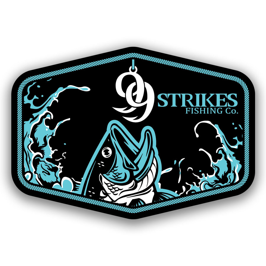 99 Strikes Fish Jumping Logo Sticker